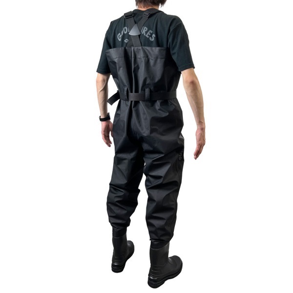 透湿チェストハイウェーダー フェルト ブラック